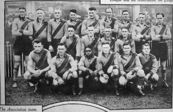 VFA Team in Royal Blue and Gold- Australasian 1931 - Source: State Library of Victoria Newspaper Collection - Photographer Unknown