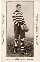 1910 Weekly Times Vic Footballers Pcard P.Martini (Geelong) Carters