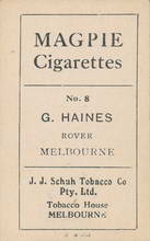 1921 Magpie Rays 08 Melbourne George Haines R Sportmem 