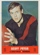 1969 Scanlens Die Cut Essendon Geoff Pryor Near MINT To MINT Unpopped Card Sportmem Sportmem