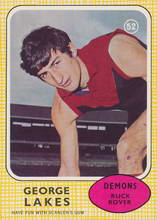 1970 Scanlens No. 52 George Lakes Melbourne Demons Sportmem