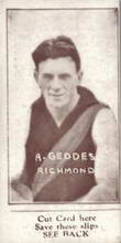 1926-28 VFL Suburban Premium - Alan Geddes 1926-28 VFL Suburban Premium Issues - Source: Australian Rules Football Cards