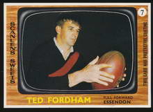 1967 Scanlens 07 Ted Fordham Essendon Sportmem