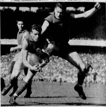 The Age 27-Sep-1954 p18 Ted Whitten Footscray Ron Barassi Melbourne - Source- Google News Archive