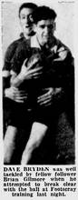 The Age 22-Sep-1954 p14 Dave Bryden Brian Gilmore Footscray - Source- Google News Archive