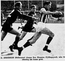 The Age 20-Apr-1954 p14RonKingston Collingwood DAnderson Melbourne