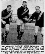 The Age 28-Apr-1954 p12 Charlie Priestley Fred Burge Jack Titus Richmond