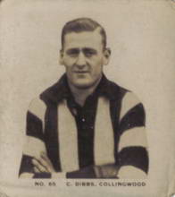 Charlie Dibbs- 1929 Griffiths Black Crow Footballers- Source:Australian Rules Football Cards