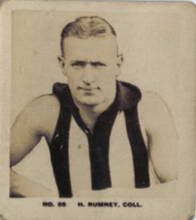 Harold Rumney- 1929 Griffiths Black Crow Footballers- Source:Australian Rules Football Cards