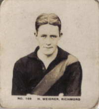 Harry Weidner- 1929 Griffiths Black Crow Footballers- Source:Australian Rules Football Cards