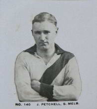 Jack Petchell- 1929 Griffiths Black Crow Footballers- Source:Australian Rules Football Cards
