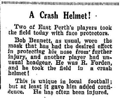 Daily News - Perth - 3Jun1933 p8 A Crash Helmet