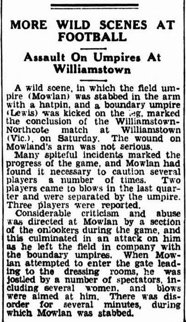 Chronicle - Adelaide 2Aug1934 p29 More Wild Scenes at Football