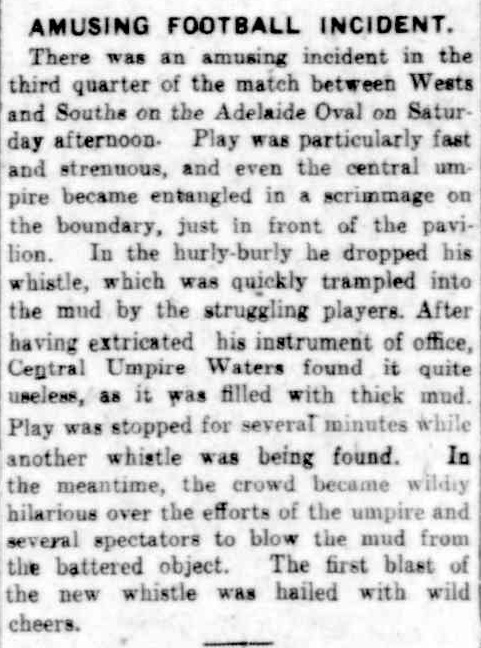 The Register - Adelaide 25Jun1923 p6 Amusing Football Incident