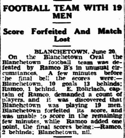 Advertiser - Adelaide 12Jun1933 p16 Football Team with 19 men