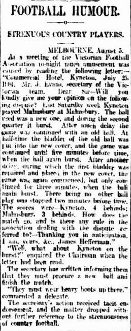 The Register - Adelaide 6Aug1904 p8 Football Humour