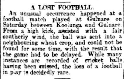 The Register - Adelaide 28Sep1920 p4 A Lost Football