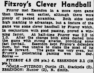 The Age 5Aug1940p10 Fitzroy v Essendon