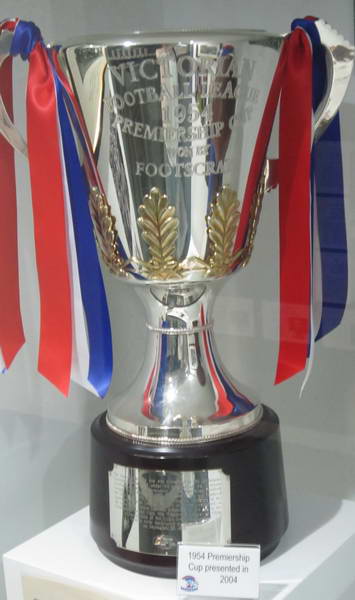 1954 Premiership Cup - Source: Bulldogs Museum - Whitten Oval (Photo MRiley)