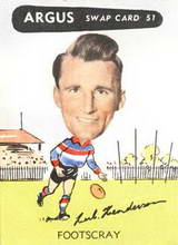 Herb Henderson - 1954 Argus Football Swap Cards Source: Australian Rules Football Cards