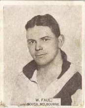 Bill Faul No:7- 1933 Wills League Footballers - Larger Size Source:Australian Rules Football Cards