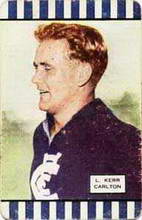 Laurie Kerr - 1954 Coles Victorian Footballers - Source: Australian Rules Football Cards