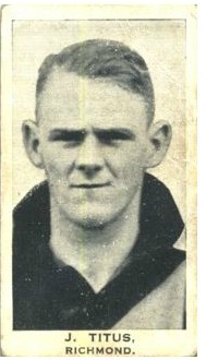 Jack Titus - 1932 Godfrey Phillips Card - Source: Australian Football Cards