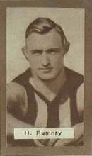 Harold Rumney - 1934 MacRobertsons 1/2d Footballers - Source: Australian Rules Football Cards