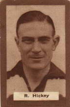 Reg Hickey - 1934 MacRobertsons 1/2d Footballers - Source: Australian Rules Football Cards