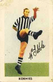 Bill Tebble - 1952 Kornies Footballers in Action - Source: Australian Rules Football Cards