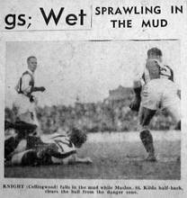 Sporting Globe 05-Aug-39 p4 - Jack Knight Collingwood, Bill Maslen St Kilda - Photographer Unknown