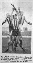 Sporting Globe 05-Aug-39 p6 - Jack Knight Woods Collingwood, Roy Fountain St Kilda - Photographer Unknown