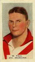 Bill Faul - 1933 Hoadleys Victorian Footballers - Source: Australian Rules Football Cards