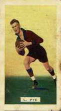 Len Pye - 1934 Hoadleys Victorian Footballers - Source: Australian Rules Football Cards