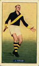 Jack Titus - 1938 Hoadleys League Footballers - Source: Australian Rules Football Cards