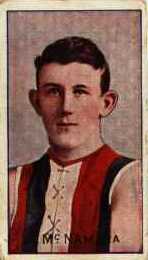 Dave McNamara - Australian Footballers - (Series D) - Victorian League - Standard Cigarettes 1907-08 Source:Australian Rules Football Cards - Photographer Unknown