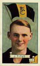 1934 Allen's Flags - Jack Titus - Source: Australian Rules Football Cards