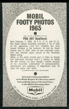 Phil Hay - 1965 Mobil Football Photos Card - Source: GoldnPawn - Reproduced with the permission of Esso Australia