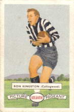 Ron Kingston - 1958 Atlantic Picture Pageant - Source: Australian Rules Football Cards - Reproduced with the permission of Esso Australia