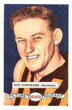 Roy Simmonds - 1958 Atlantic Picture Pageant - Source: Australian Rules Football Cards - Reproduced with the permission of Esso Australia